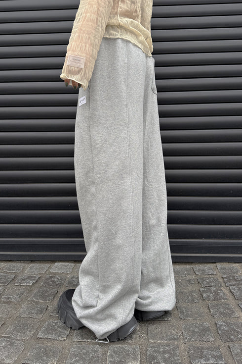 PAPER LOGO LINE SWEAT PANTS -GRAY-